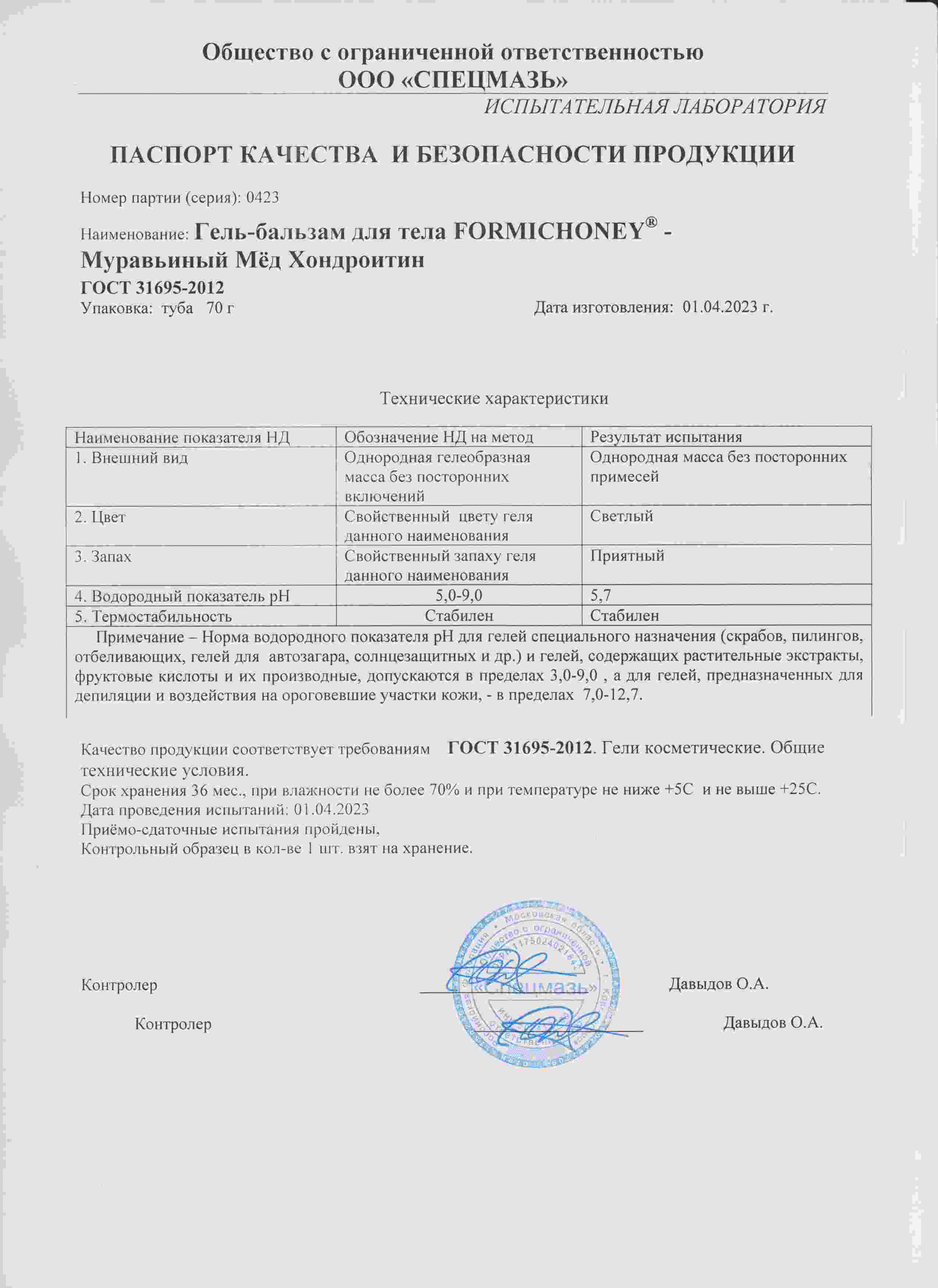 Паспорт №042023